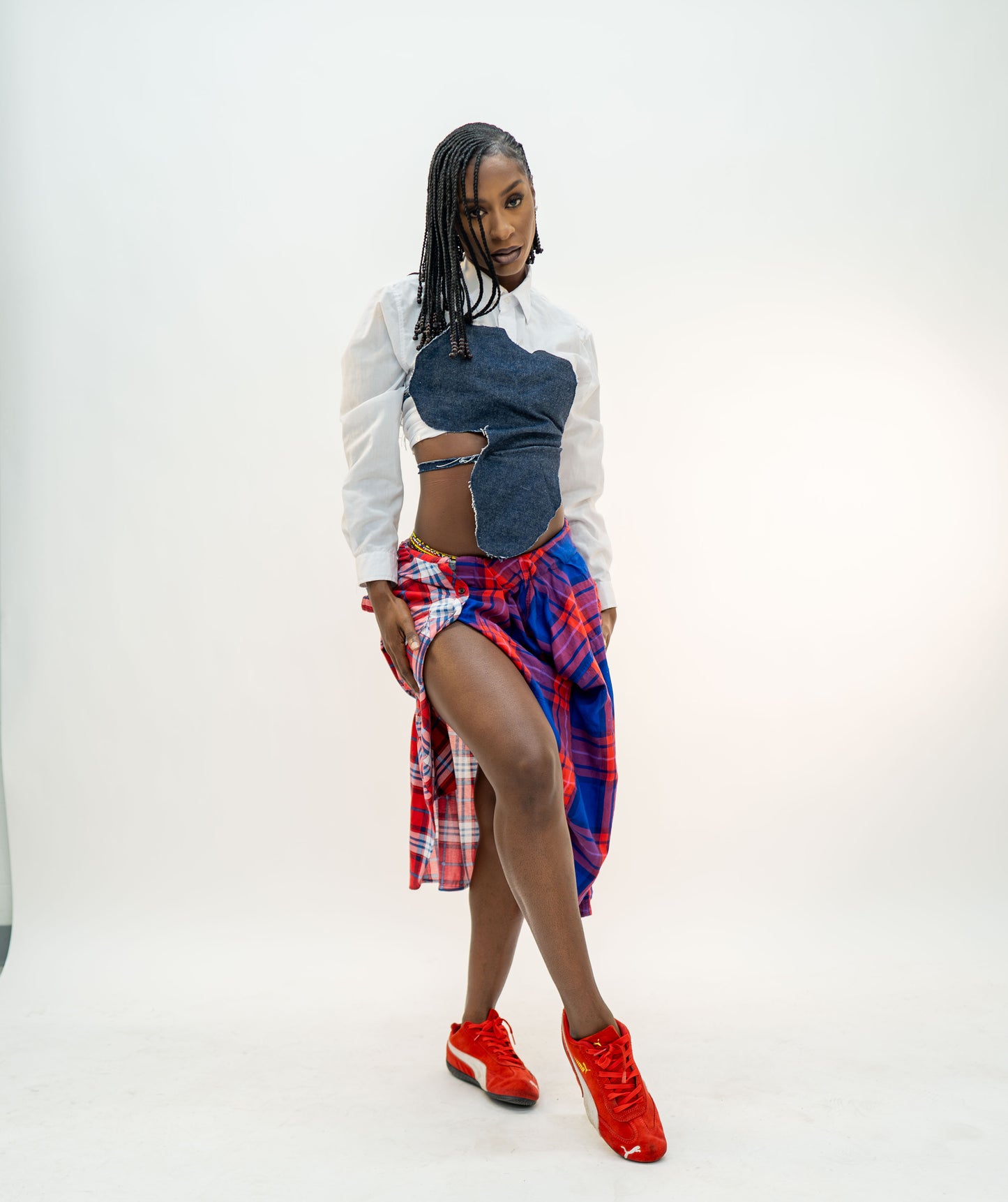 Mid-length Flannel Skirt