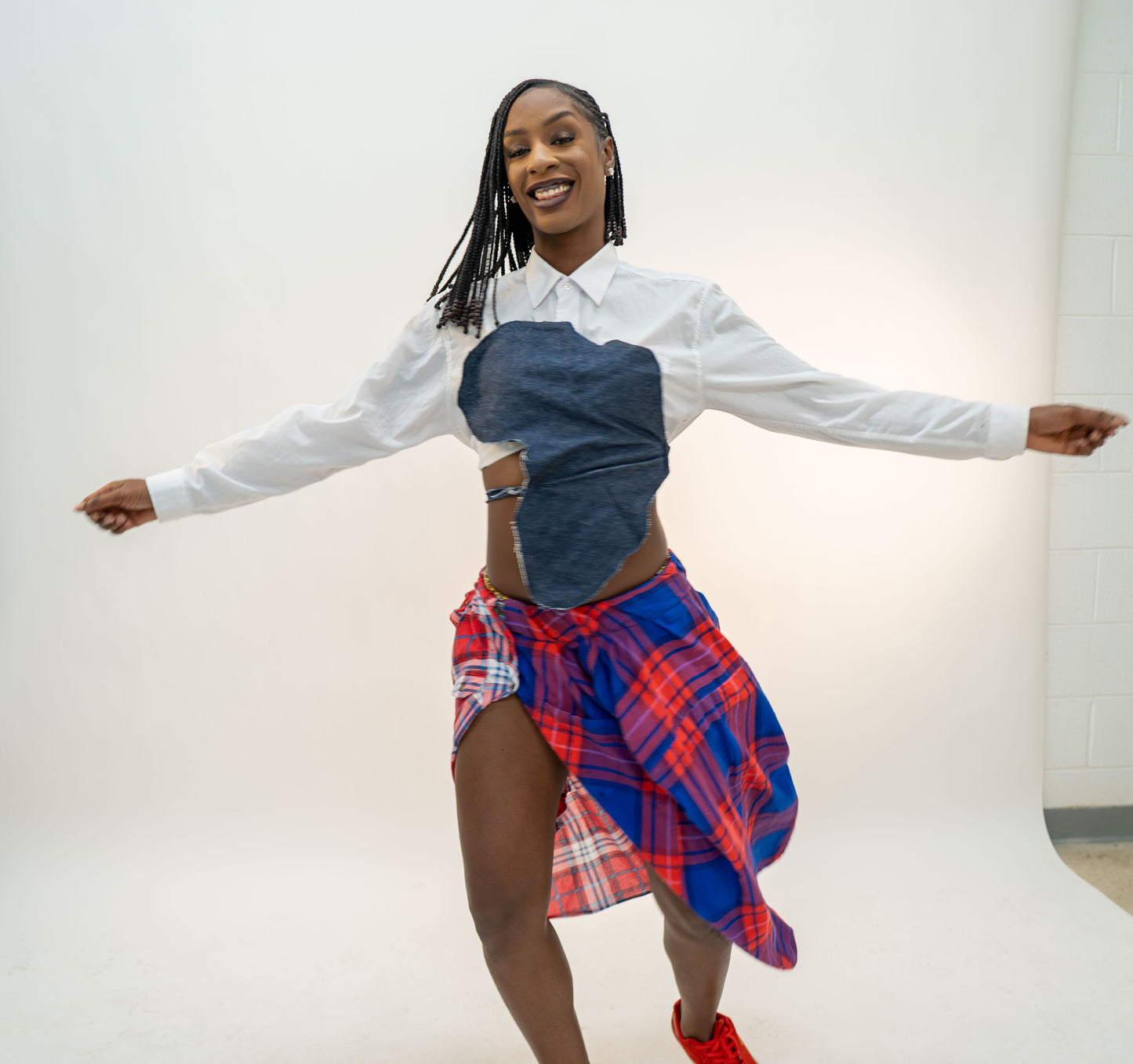 Mid-length Flannel Skirt