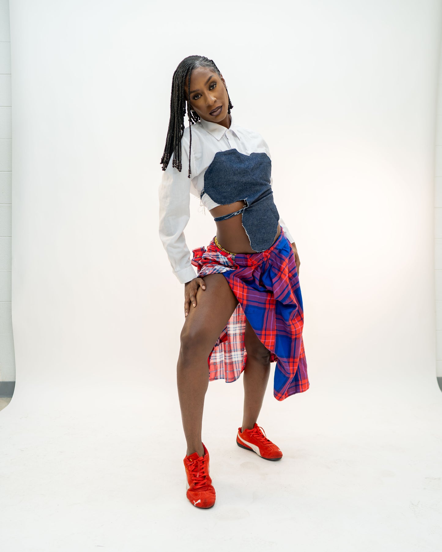 Mid-length Flannel Skirt